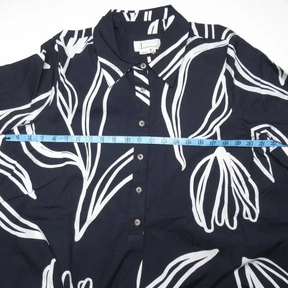 Anthropologie The Pollie Short-Sleeve Swing Tunic Mini Dress Large Petite LP - Picture 8 of 10